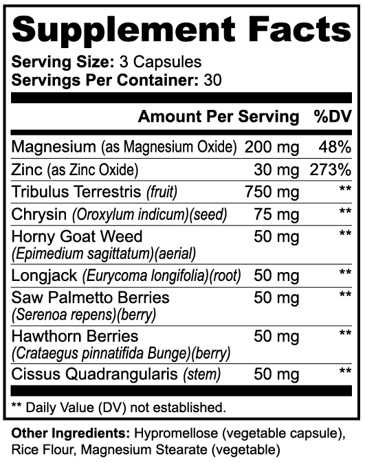 Virilia Alpha Energy |Men’s Vitality Support Capsules | 90 Count