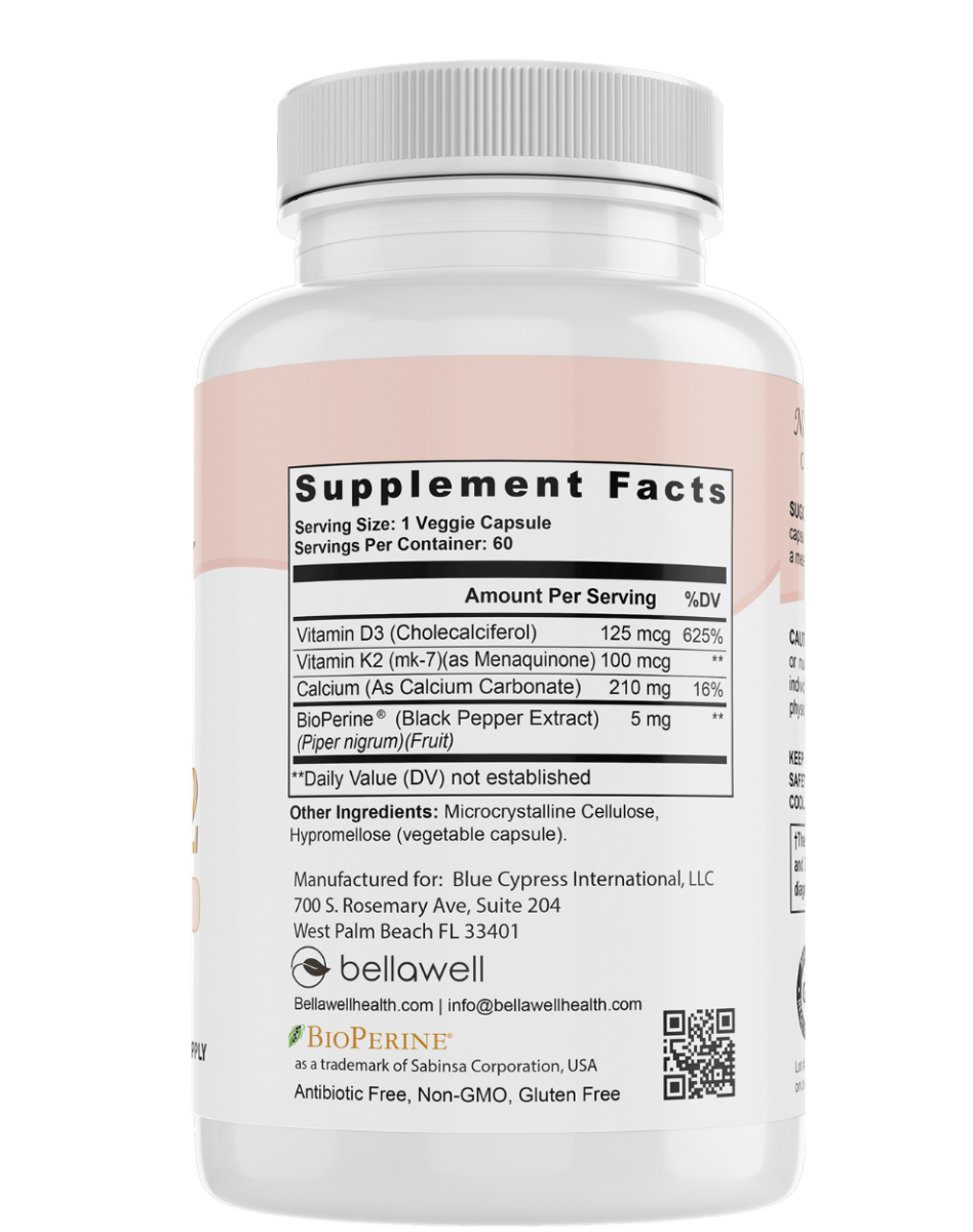 Vitamin D3 & K2 - Sunshine Boost by Bellawell